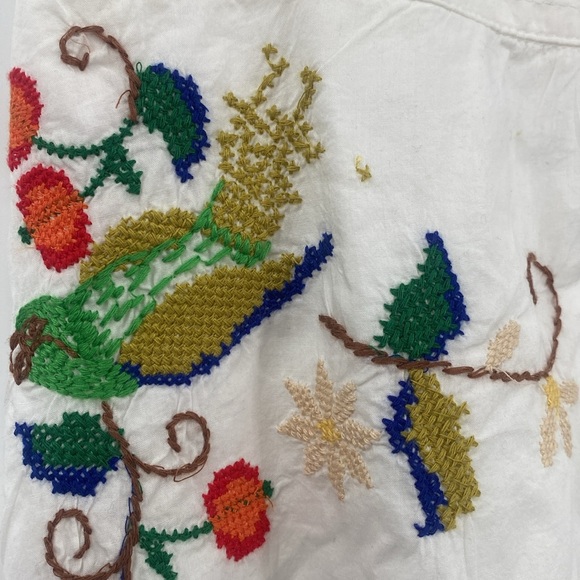 Farm Rio Pitanga Embroidered Mini Skirt Bohemian Floral Tropical Size Medium - Picture 6 of 10